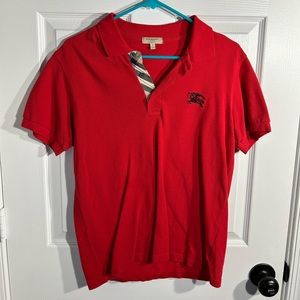 Burberry Slim Polo size Small Red